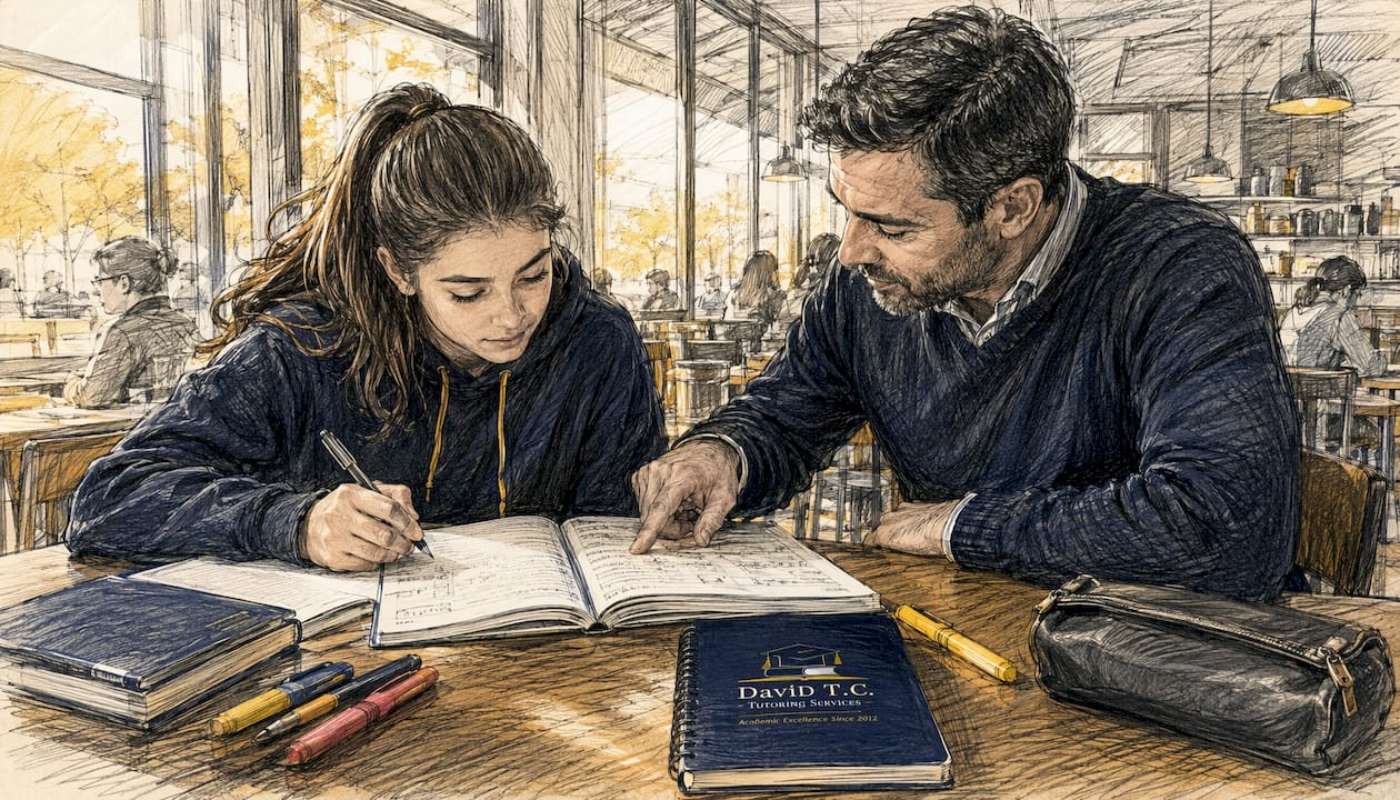 Tutor and student discussing learning goals